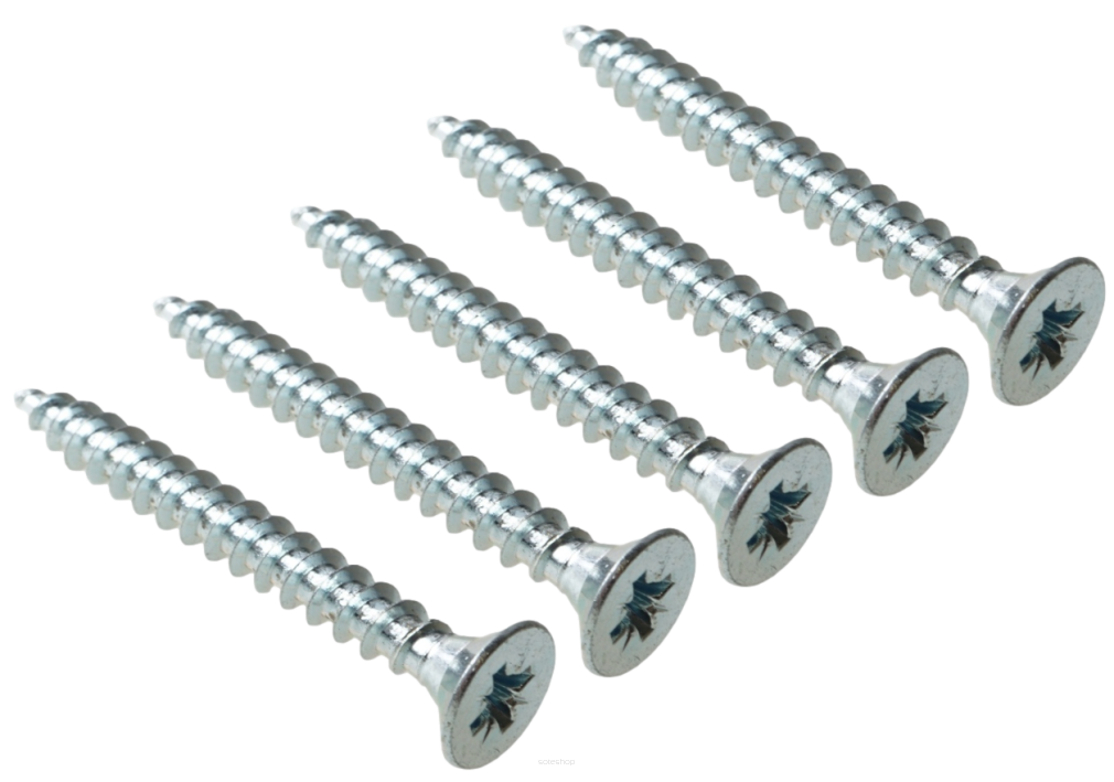 Wkręt hartowany do drewna 4 × 45 mm – ocynk biały.